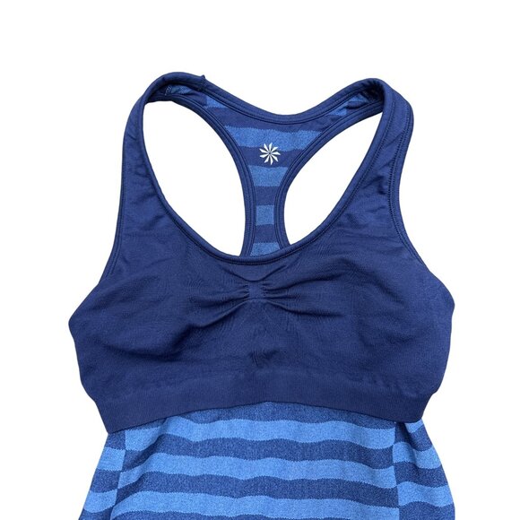 Athleta Womens Rev Up Stripe Racerback Tank Top With Built-In Bra Size M - Picture 5 of 5